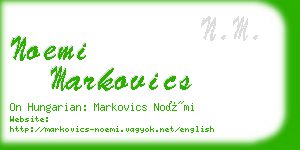 noemi markovics business card